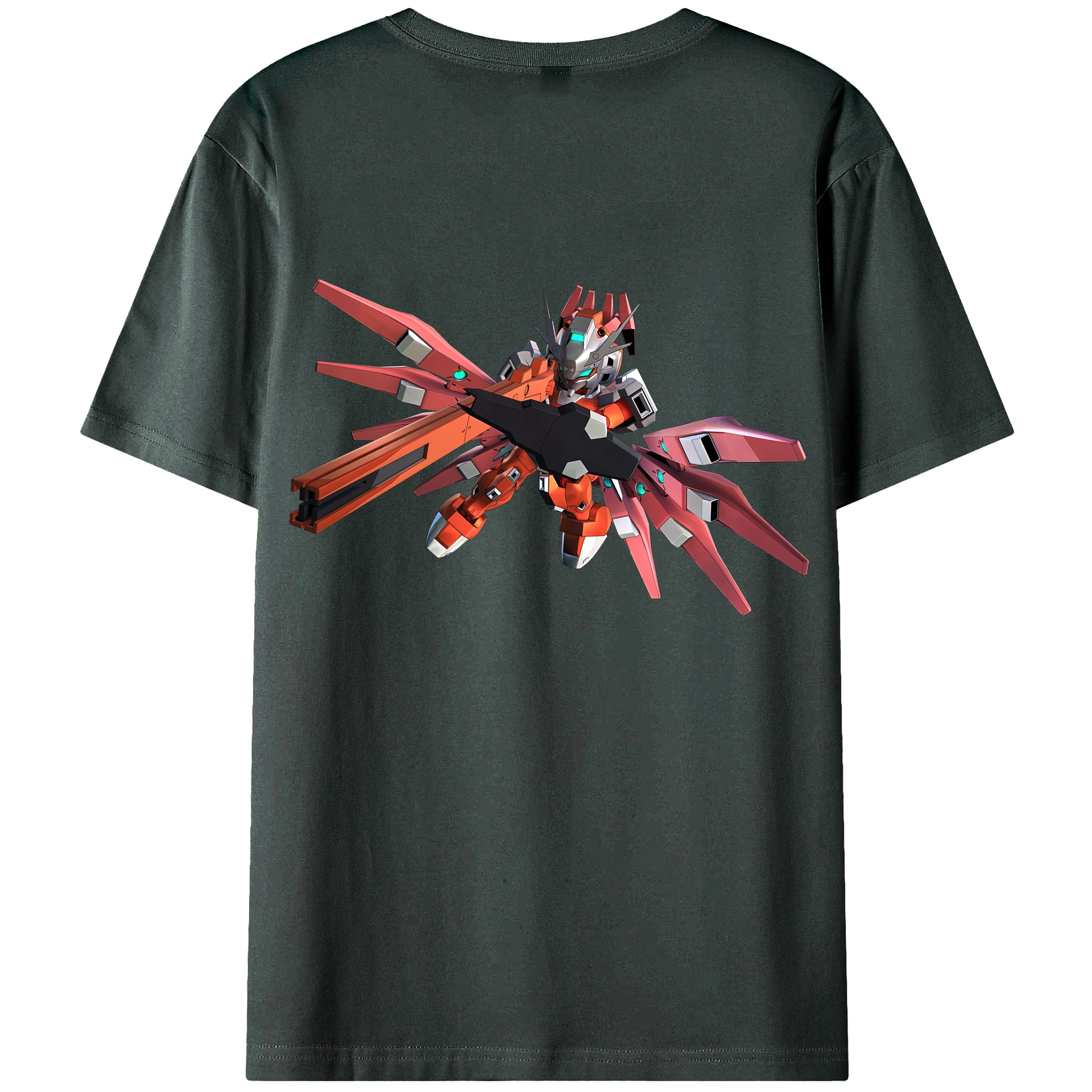 （画像用） 機動戦士ガンダム Mobile Suit Gundam 綿100％ メンズ半袖Tシャツ（バックプリント） 通気性